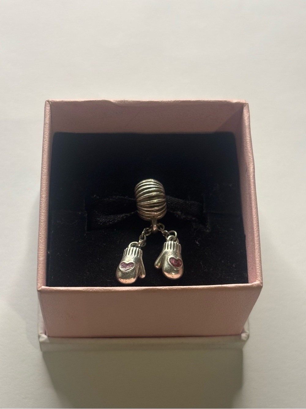 Authentic Pandora Warm Winter Mittens Dangle Charm S925 ALE